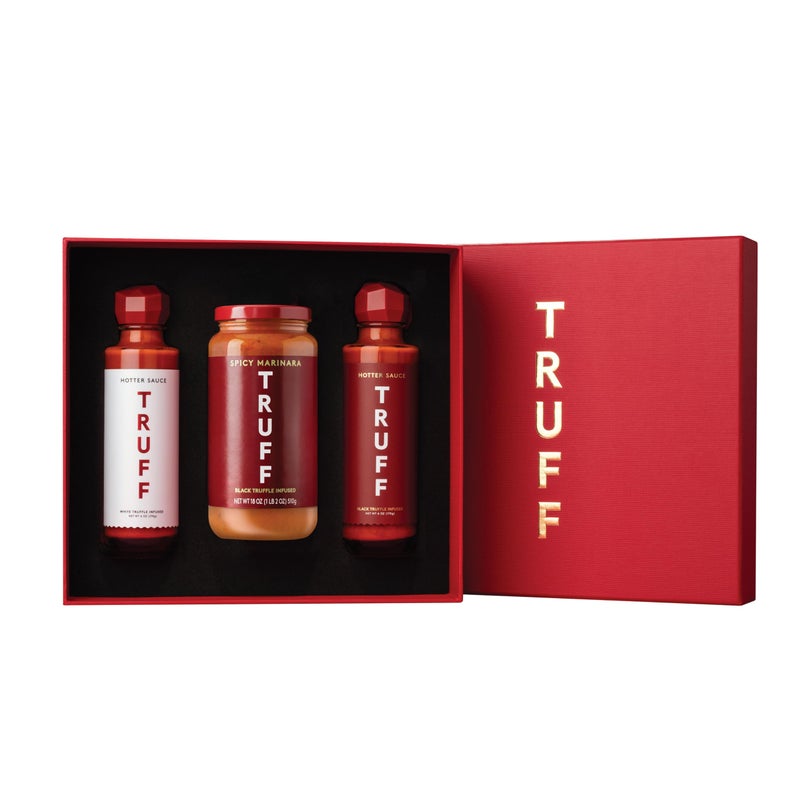 TRUFF Spicy Lovers Pack - TRUFF Hotter Sauce, TRUFF White Hotter Sauce, and TRUFF Black Truffle Arrabbiata Pasta Sauce - Spicy Truffle Hot Sauce Gift Pack of 3 bottles - Image 1